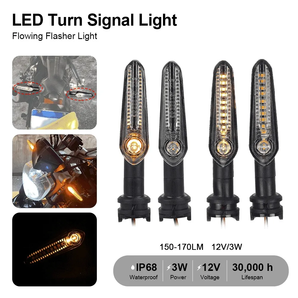 For YAMAHA MT07 MT09 FJ-09 MT-09 TRACER FZ09 Motorcycle LED Turn Signal Light Indicator Directional Flasher Lamp Accessories