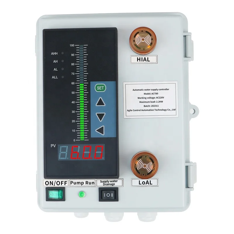 Water Pump Fully Automatic Display Alarm Non-Tower Water Supply Controller 220V Liquid Level Sensor Transmitter Indicator