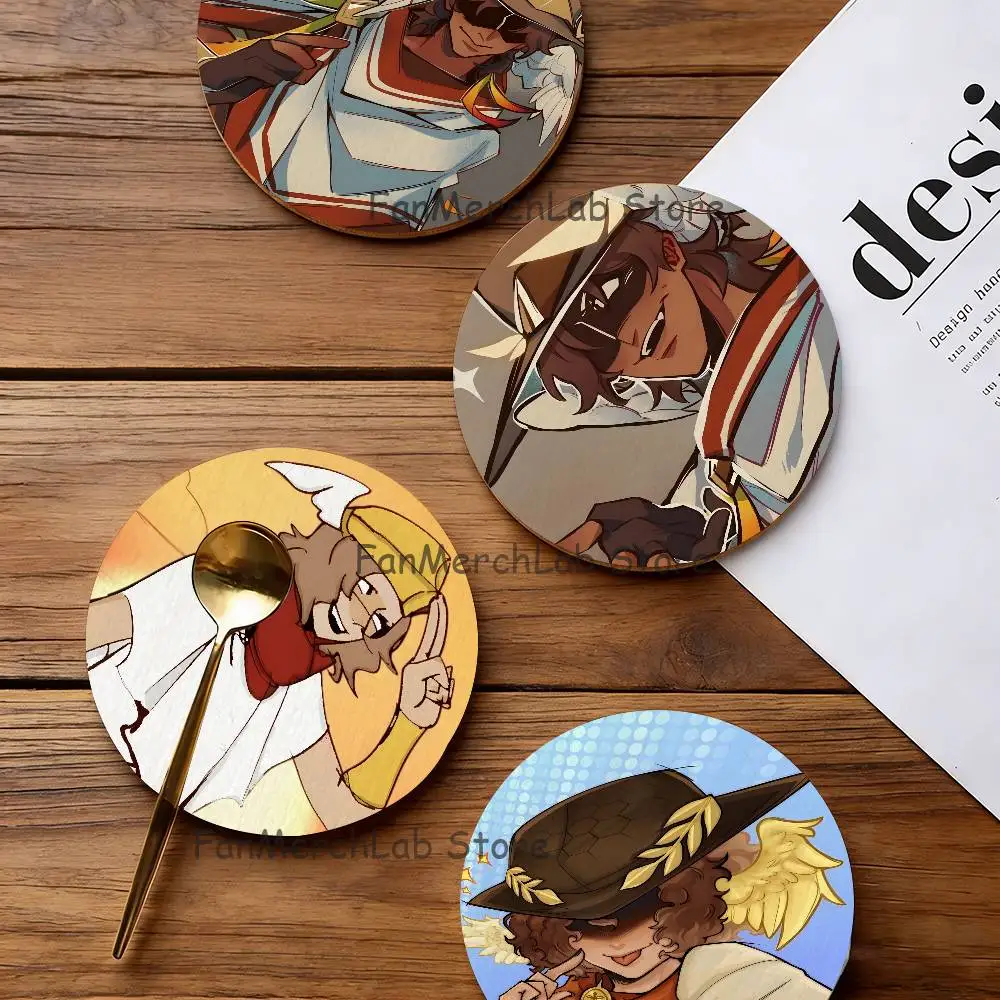 

E-Epic the Musical H-Hermes Round Coaster Non-slip table mat Insulated Coasters Kitchen Dining Room Tabletop Decor