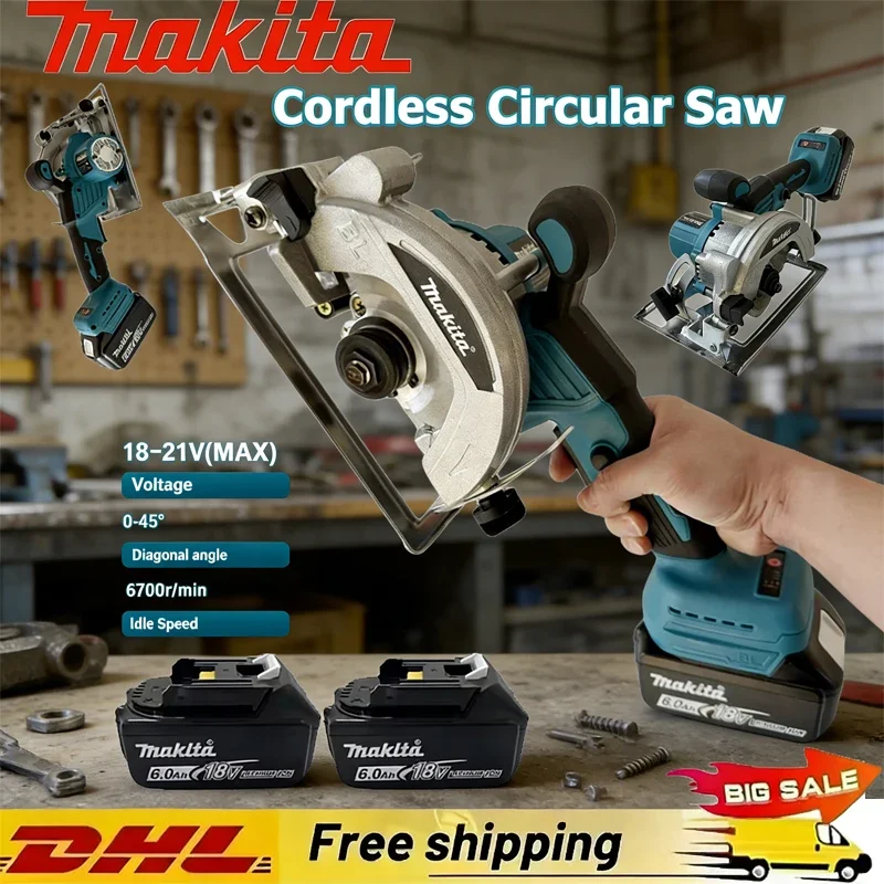 

Makita 125mm Cordless Circular Saw 5000rpm Brushless Woodworking Saw 45degree Cut Adjustment Circular Saw