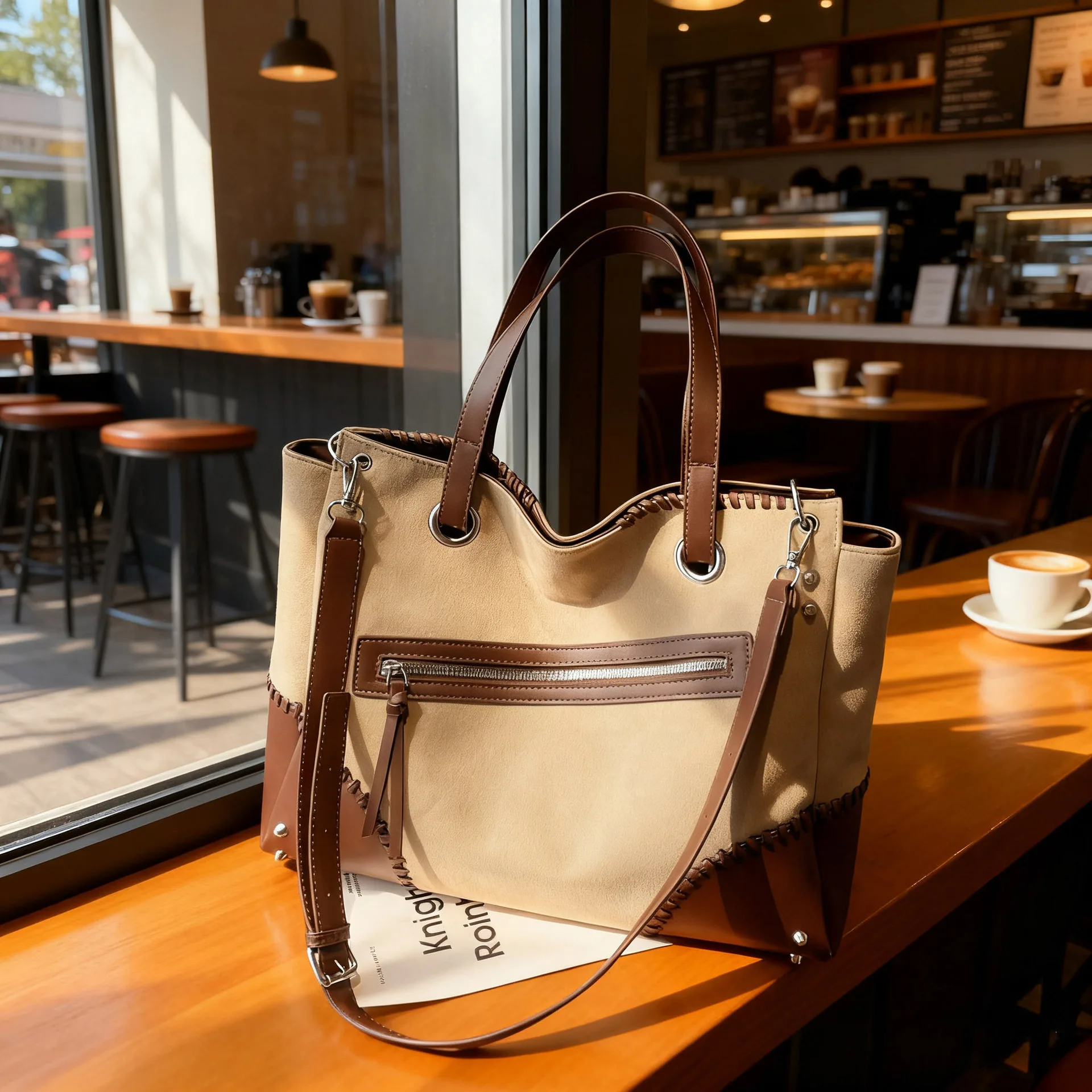 

2025 Trendy Daily Tote Bag, Spacious Shoulder Purse for Women, Minimalist Crossbody, Day to Night Sling Bag, Textured Top Handle