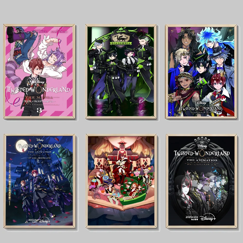 Twisted Wonderland Movie Sticky Posters Vintage Room Home Bar Cafe Decor Room Wall Decor