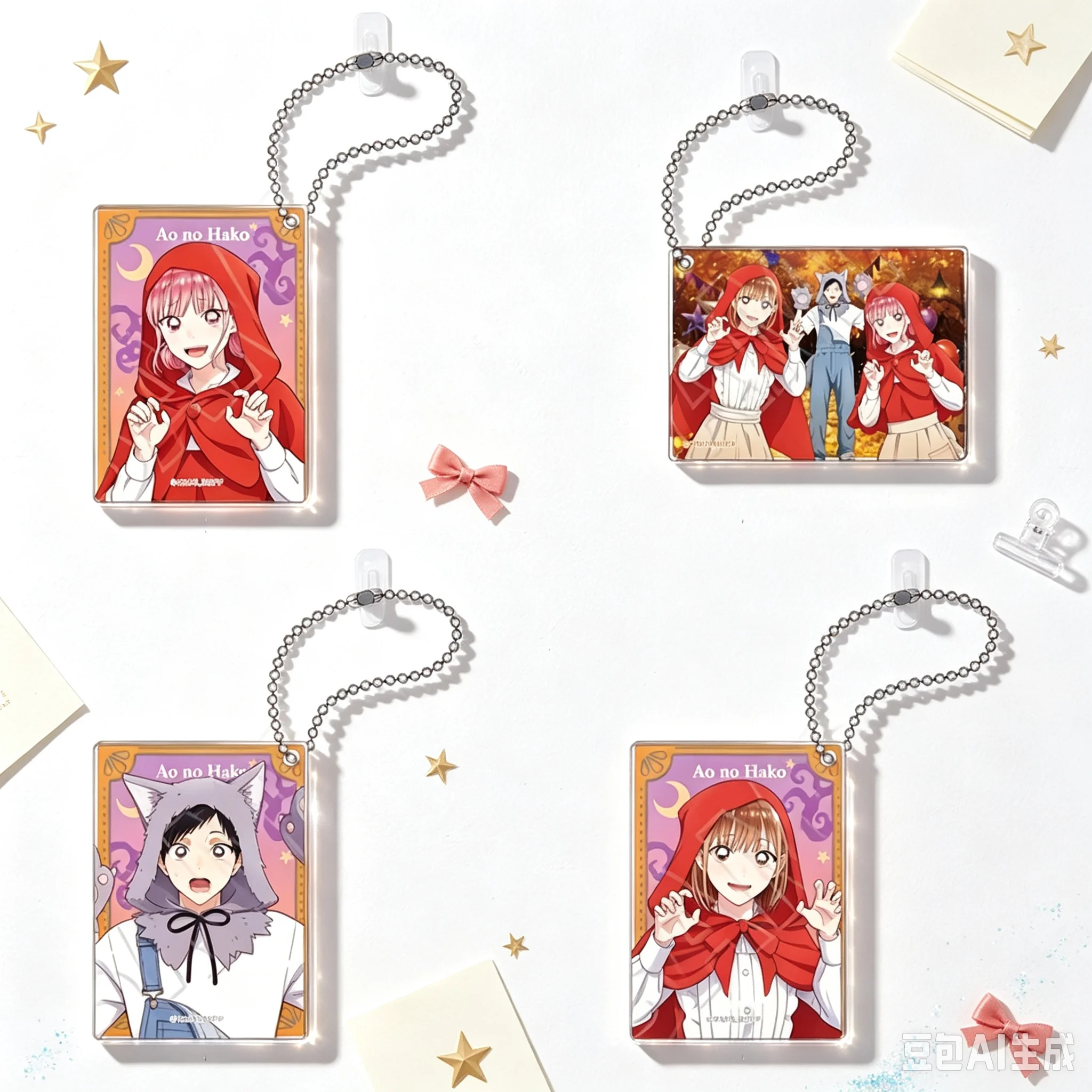 NEW 6cm Anime Bag Acrylic KeyRing Anime Blue Box Cell Phone Pendant Anime Lovers As A Gift For Fans Exquisite Product Keychain