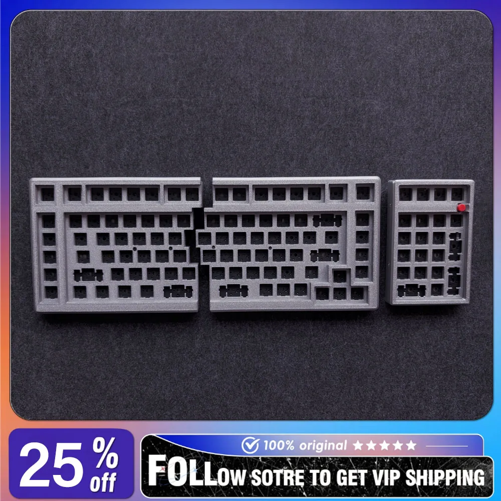Weekin Split 112 2.4G Wireless Single-mode Keyboard Kit Triple Split Body PETG 3D FDM Print VIAL Custom Keyboard KIT