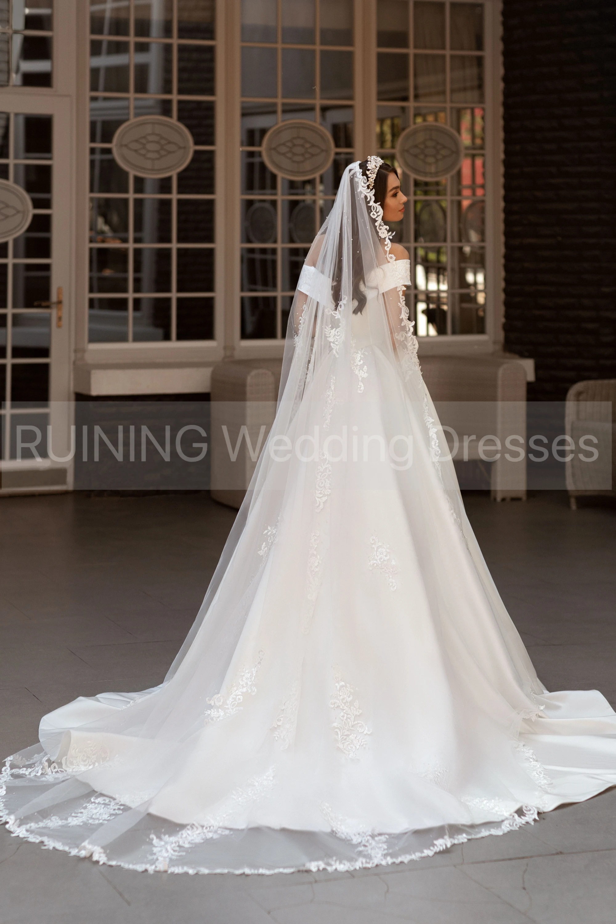 Simple Wedding Dresses Bridal For Women Lace Applique Sleeveless A-line Long Bride Dress vestidos de novia 2025 Satin Party Gown