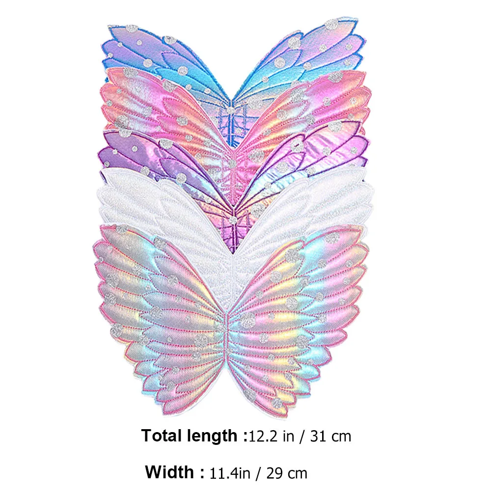 5Pcs Kids Metallic Fairy Wings Costume Accessories Practical Durable Use for Holiday Costumes Fairy Wings Props
