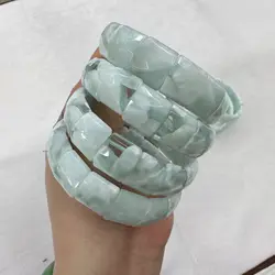AAA Grade Green Angelite Stone Beads Bracelet Natural Gemtone Jewelry Bangle For Woman For Man Wholesale !