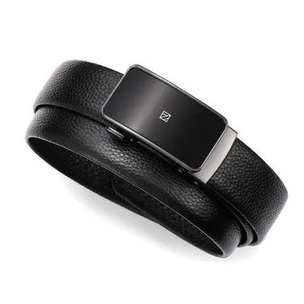 youpin qimian men\'s belt Nappa first layer leather casual business fashion automatic buckle belt mirror