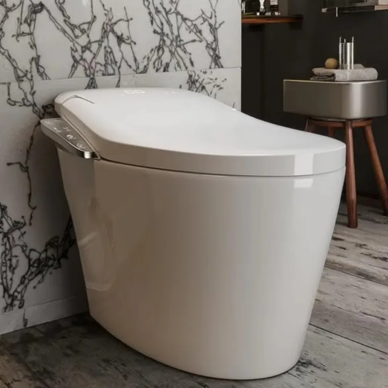 Premium Smart Full Dual Touch-Free Lid One-Touch Auto-Clean Ceramic Heated Seat Bidet Remote Included