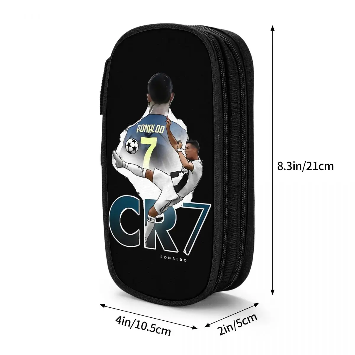 CR7 Football Pencil Cases Ronaldos Pencilcases Pen for Girl Boy Large Storage Bag Office Gift Stationery