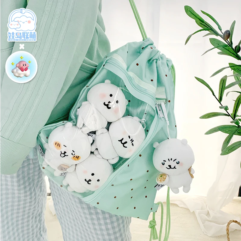 

Cotton Doll Crossbody Bag Outdoors Self-depreing Bear Coca-Cola Collaborative 0cm Plu Toy for Anime And Gng Fans