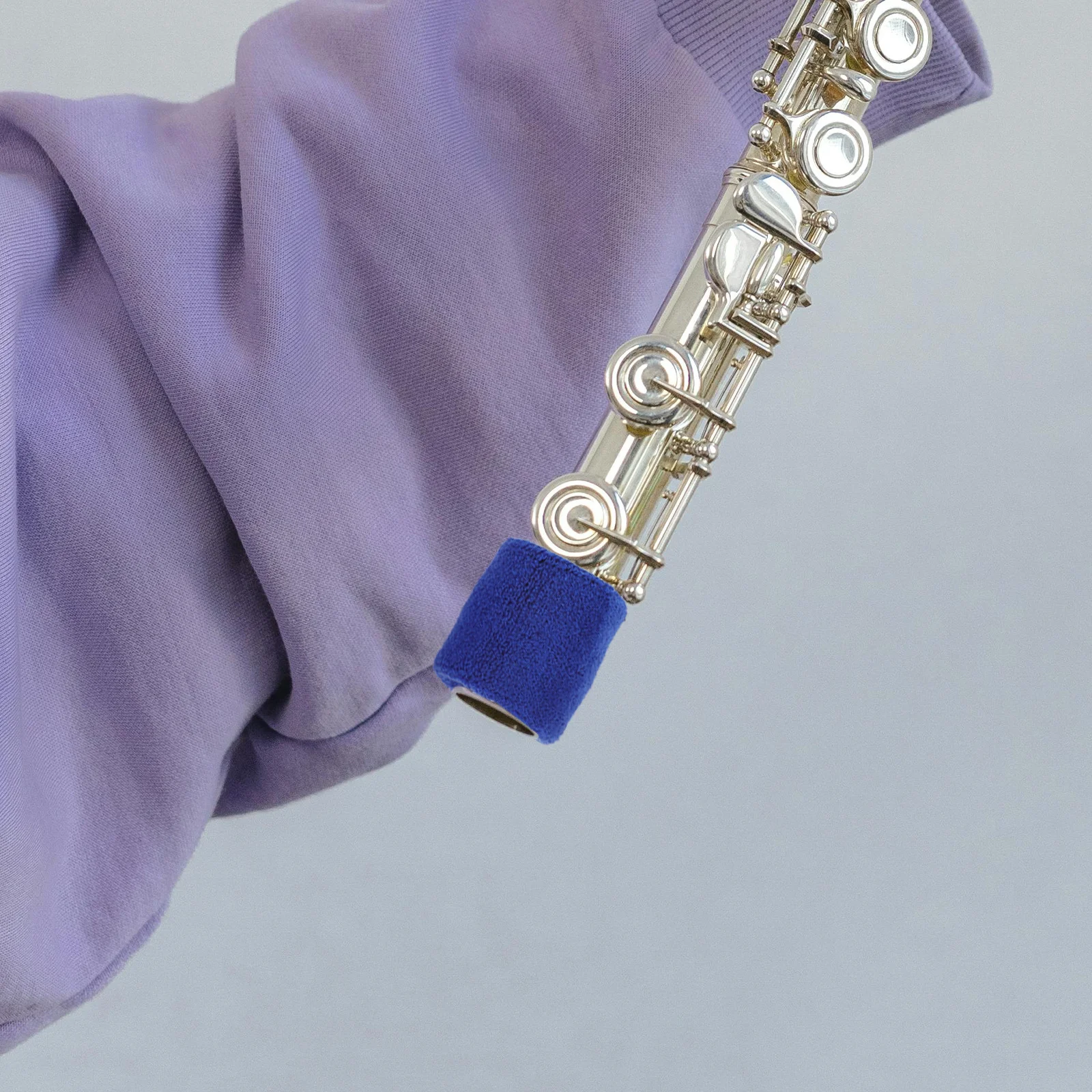 

Electric Blowpipe Water Absorbing Sleeve Blue Cotton Mouthpiece Cover Soft Snug Fit Electronic Wind Instruments Flute Clarinet