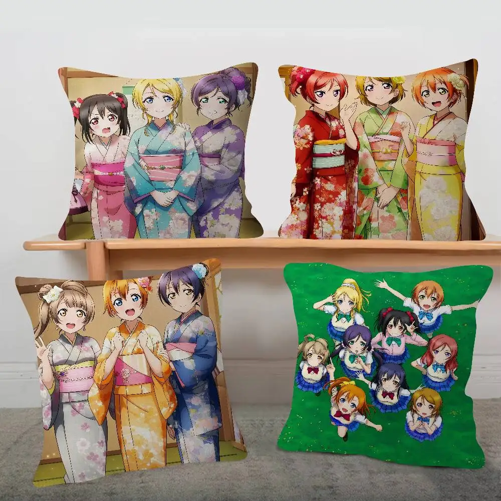 Anime Love Live! Cute Cartoon Two-dimensional Pillowcase Bedroom Sofa Cushion Cover Nap Pillow Cover