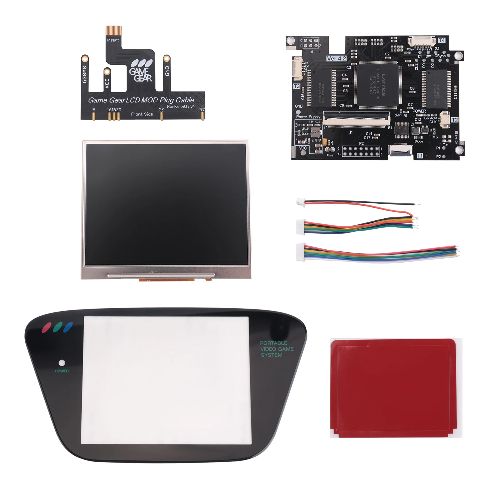 

V4.2 OGS IPS LCD Full Screen For SEGA Game Gear GG Backlit LCD Screen For SEGA Game Gear GG Console-TCE