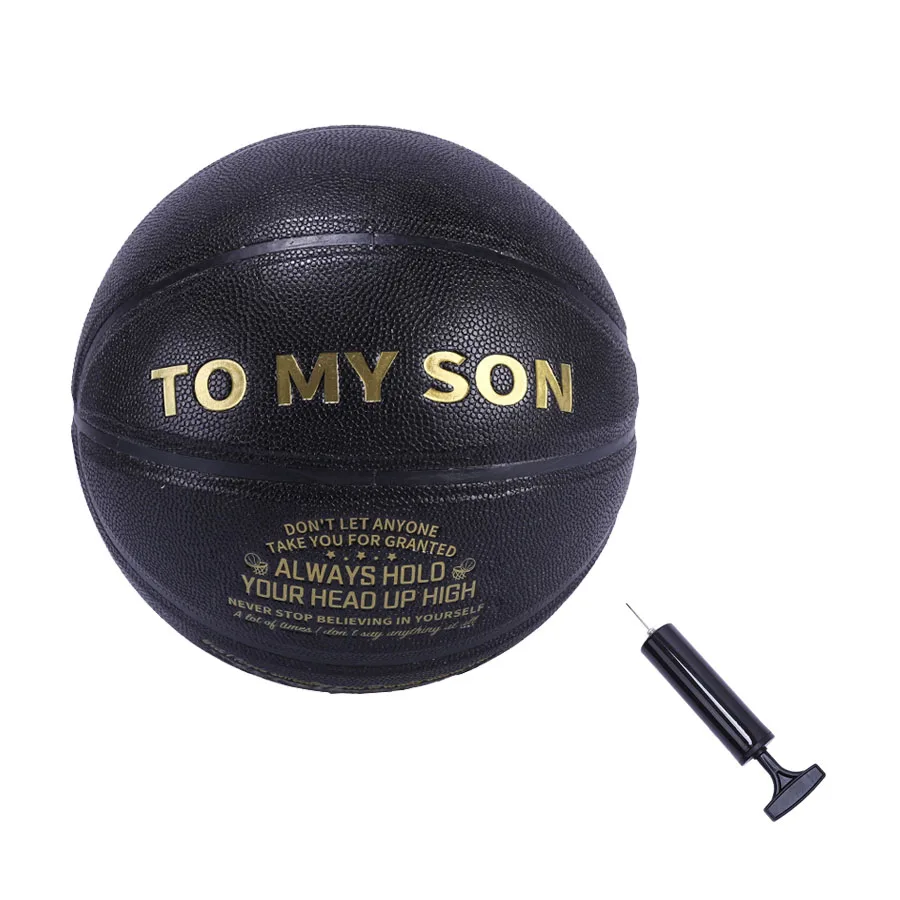 1pc black to my son basketball outdoor sports training basketball graduation day christmas gift (send air cylinder)