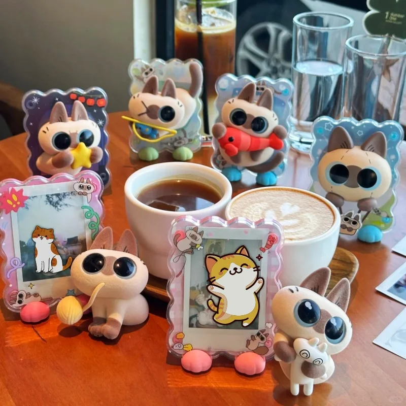 

In Stock Genuine Siamese Cat Azukisan Healing Moment Series Blind Box Azukisan Refrigerator Magnet Kawaii Decoration Xmax Gifts