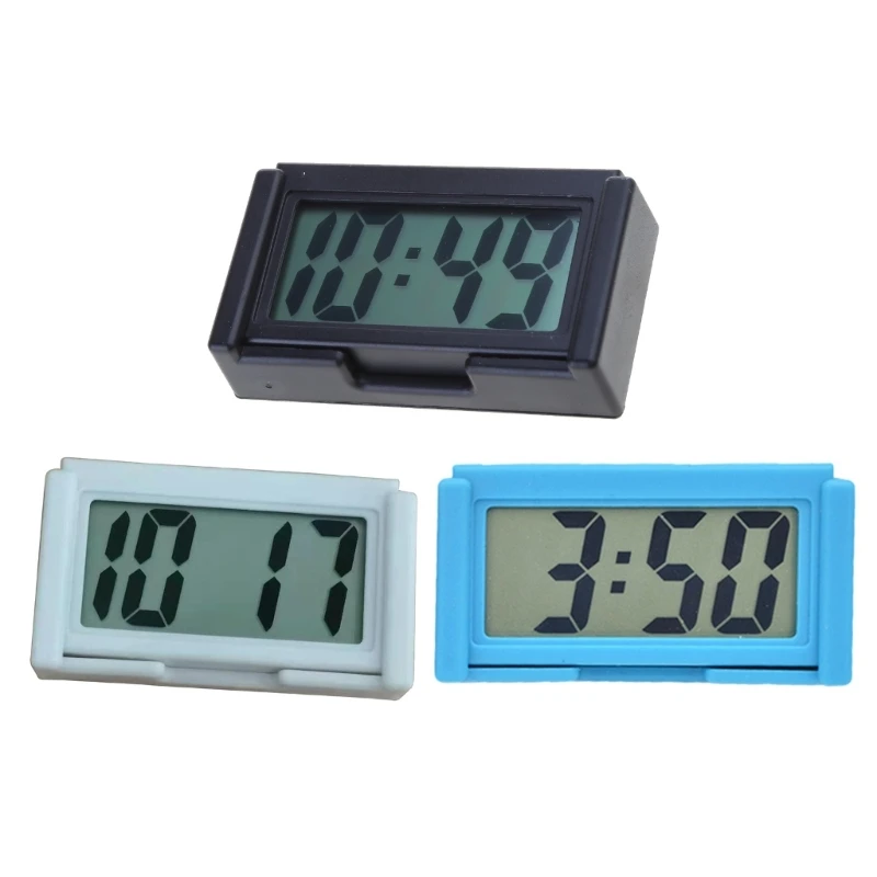 QM Clear Digtal Display Clock for Car Truck Self-Adhesive Mini Clock Car Decoration