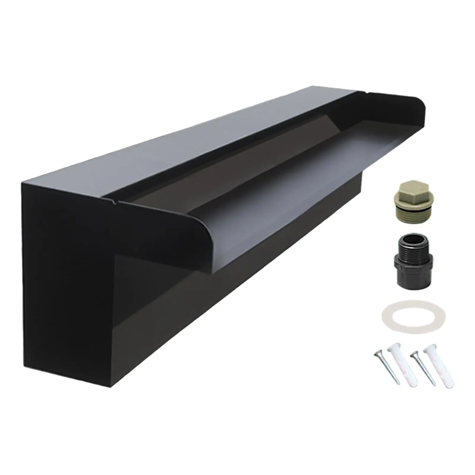 

Waterfall Spillway Water Flow 7.87 inch Pool Fountain Stainless Steel for Hot Spring Indoor Outdoor Garden Hotel Lobby Patio