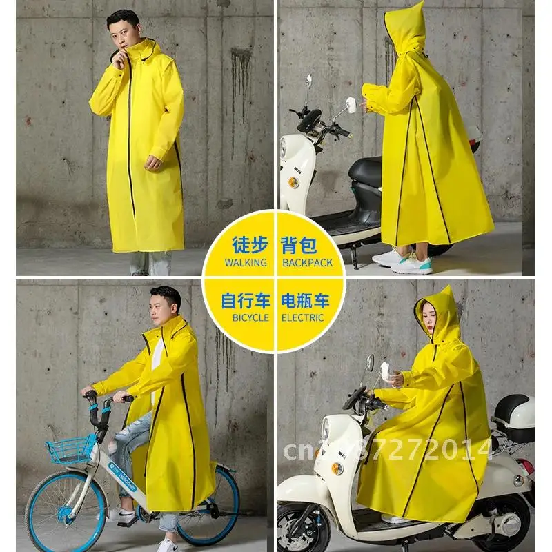 מעיל גשם ארוך צהוב לנשים מעיל גשם ארוך עמיד למים לנשים מוטורסיקלטה פונצ'ו מתנה לגברים חליפה מנטו ווינדברייקר