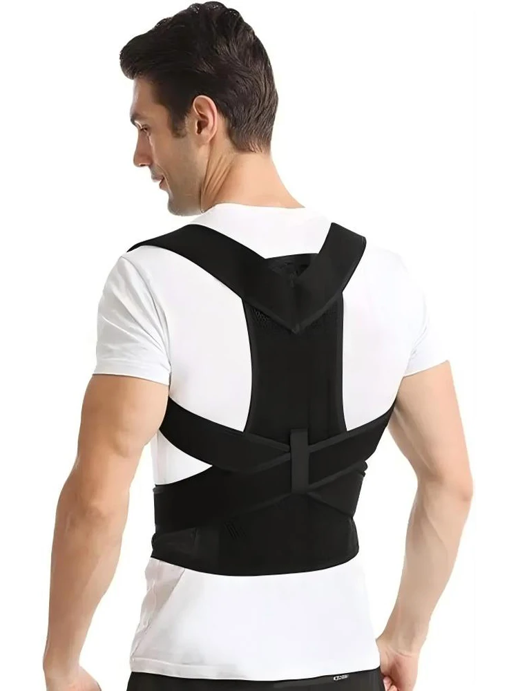 

Back Brace Posture Corrector for Women & Men, Adjustable Back Lumbar Support Belt Shoulder Posture Support for Improve Scoliosis