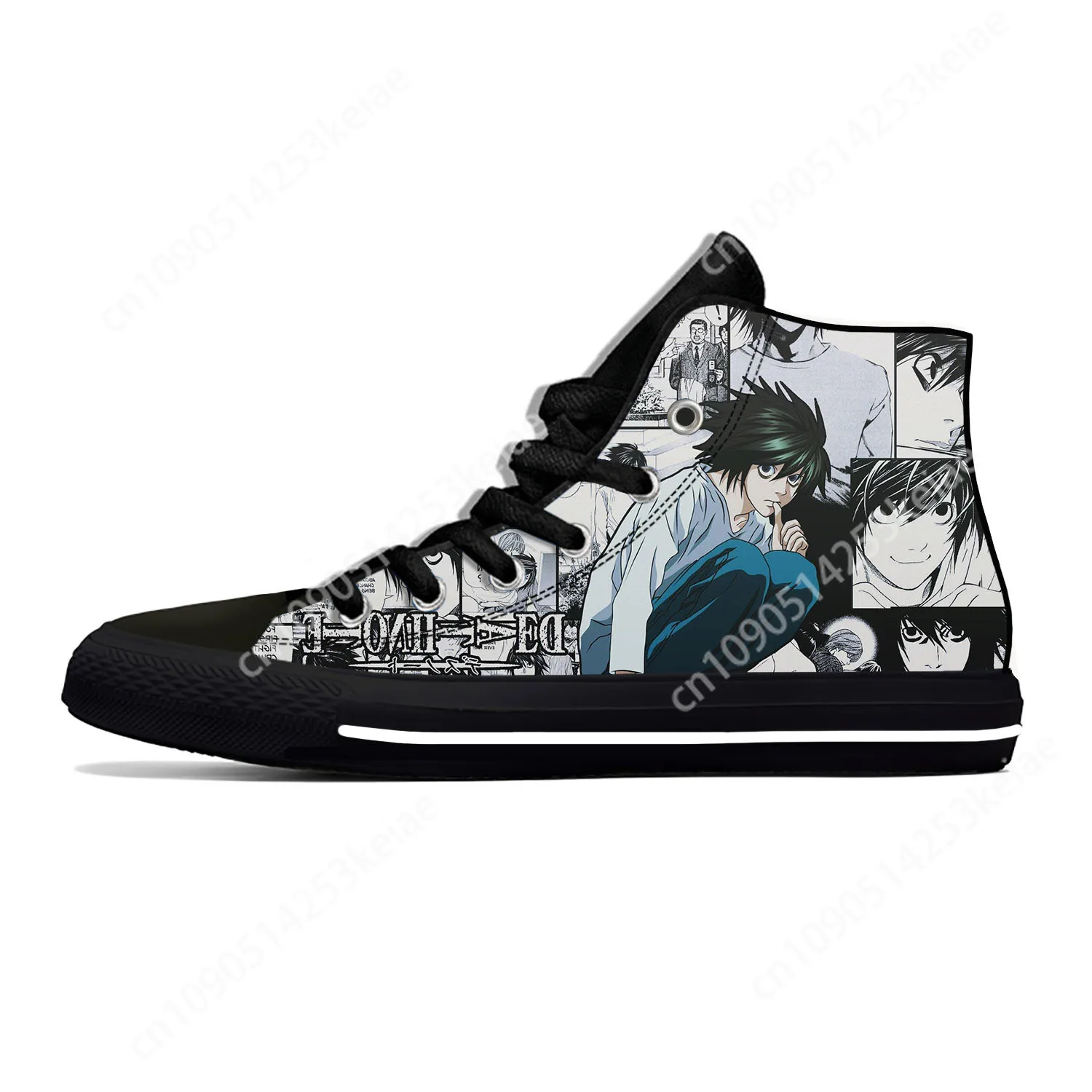 Hot Cool Anime Manga Cartoon Death Note L Lawliet Casual Shoes Men Women Sneakers Classic High Top Latest High Top Board Shoes