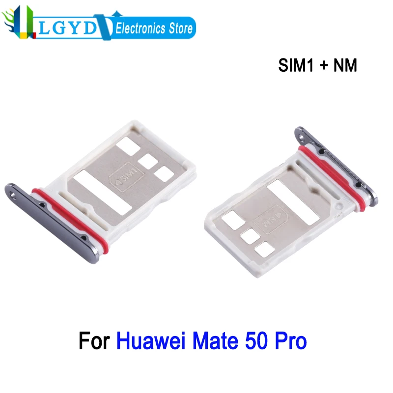Single SIM Card Tray For Huawei Mate 50 Pro Phone SIM1 + NM Card Tray Replacement Part