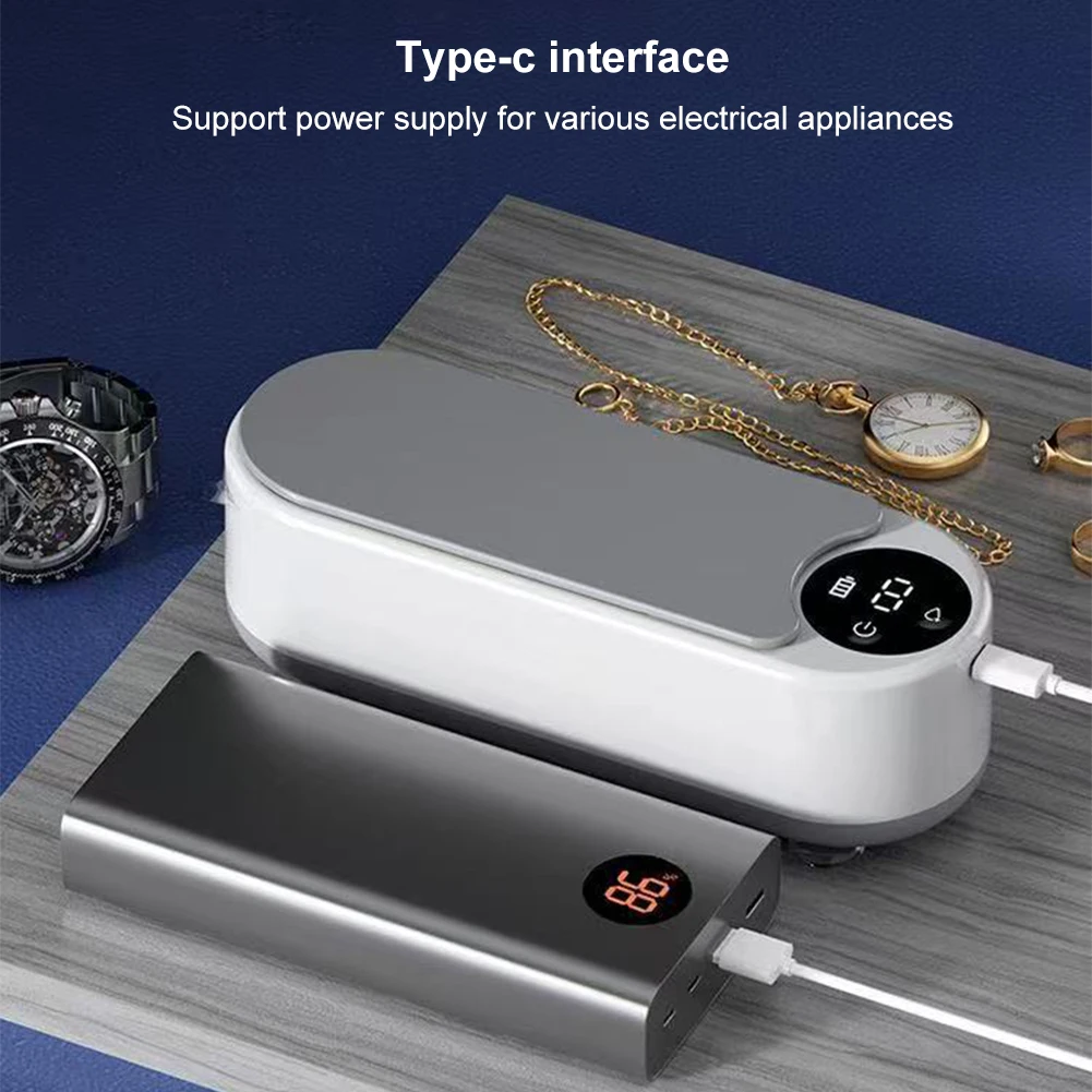 Ultrasonic Cleaner Machine High Frequency Eyeglass Cleaner Glasses Cleaner for Eyeglasses Rings Necklaces Denture