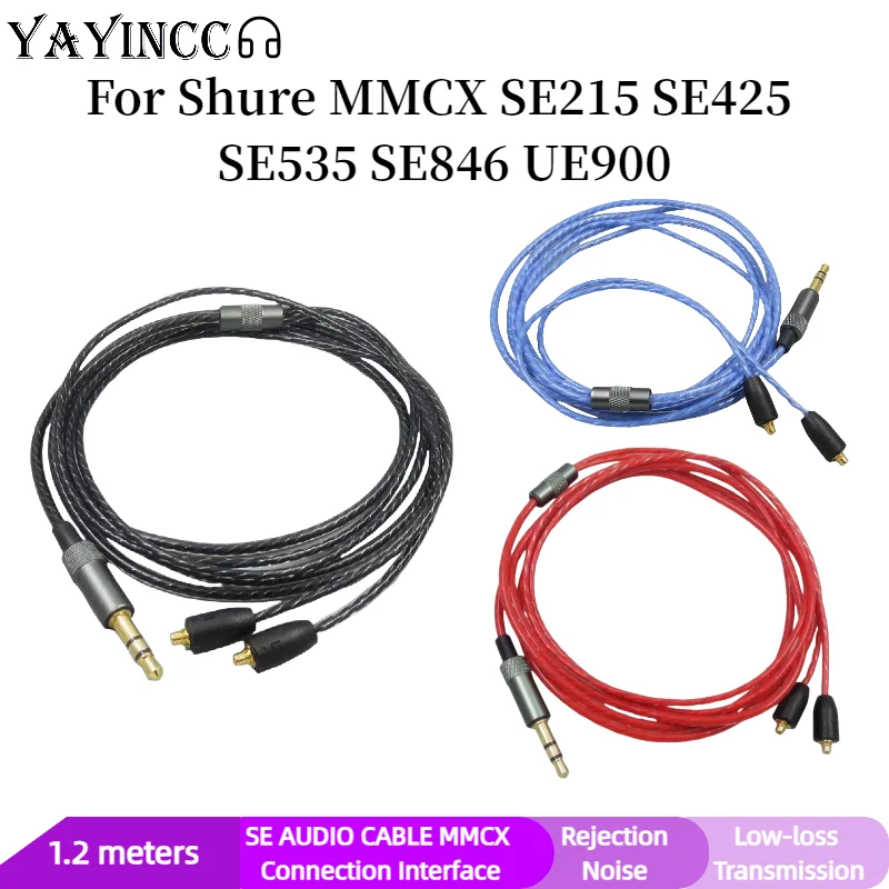 

Replacement High quality Audio Cable for Shure MMCX SE215 SE425 SE535 SE846 UE900 westone Headphones plug and play