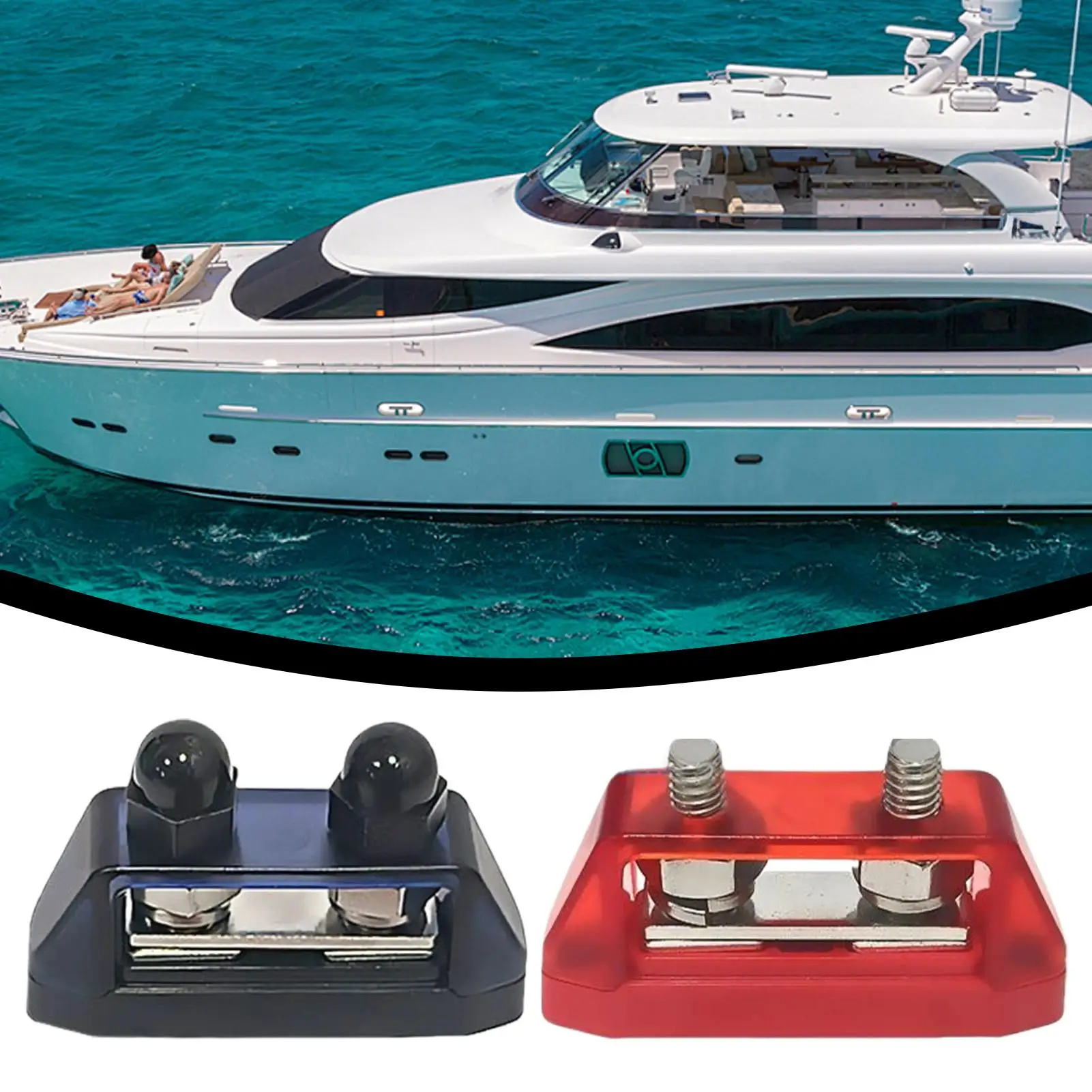 

2-компонентная шина с двойной шпилькой, 12-48 В, кронштейн распределительной панели, шина с двойной шпилькой, шина для автомобильных, морских, автомобильных прицепов