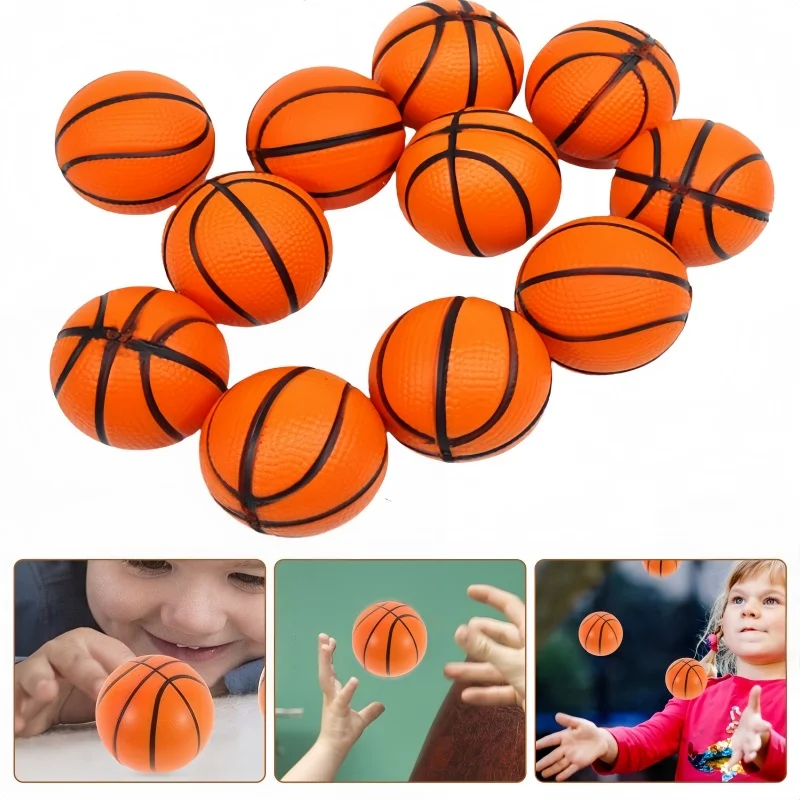 4cm 12 szt. Mini Miękkie Piłki Koszykarskie dla Dzieci z PU, Zabawki Antystresowe, Miękkie Piłki z Pianki Gumowej do Ściskania, Zabawki Ruchome, Prezent Urodzinowy