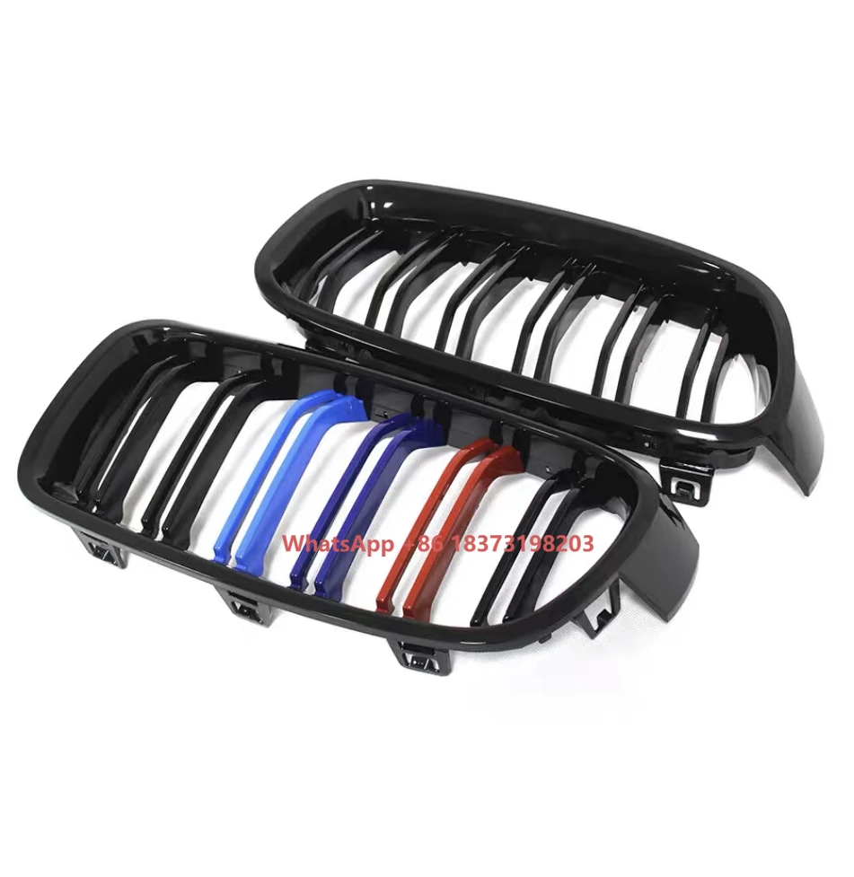 

Carbon Fiber Car Grills for 4 SER F32 F33 F36 M3 F80 M4 F82 F83 2013-2018 Front Bumper Kidney Grille Dual Slat Grill