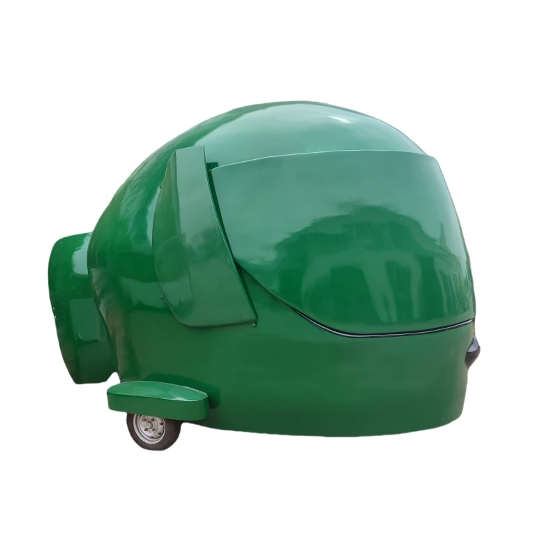 New Design High Quality Fiberglass Mobile Food Trailer Fully Equipped Food Vending Truck with Ice Cream and Snack Food Features