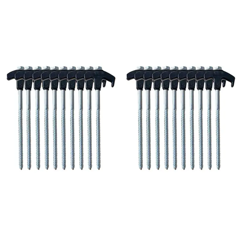 

AEE6-винты для палаток, комплект пней, гвозди для палатки, антикоррозийные гвозди для кемпинга, спиральные гвозди для заземления для патио (20 шт.)