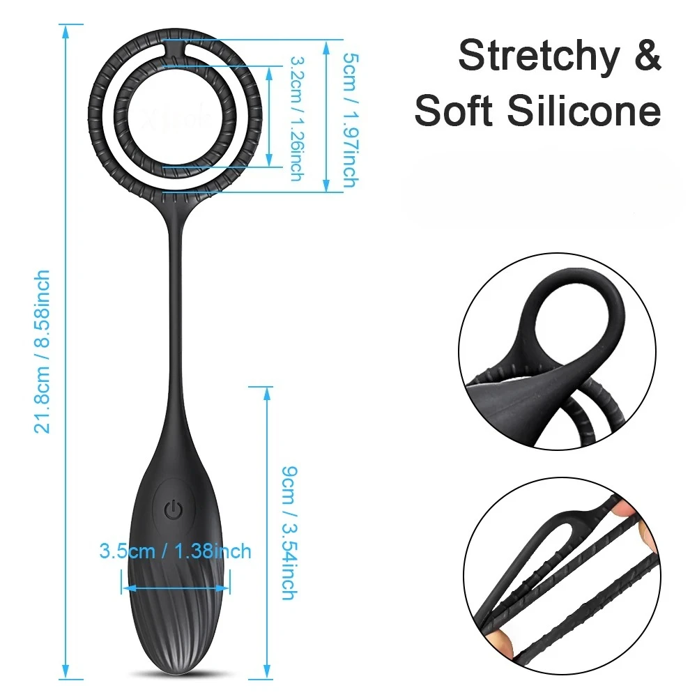 Wireless Remote Control Vibrating Prostate Massager Anal Butt Plug Cock Ring Multifunctional Personal Wellness Toy for Adult Gay view 2