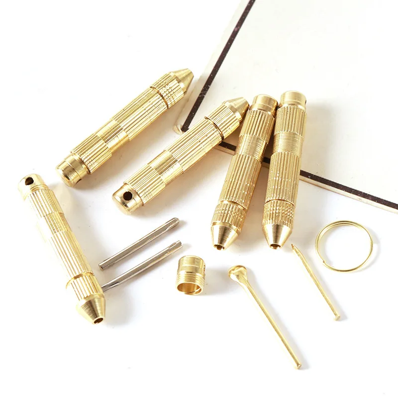 Mini Portátil Golden Ear Pick Keychain Kit, abridor, chaves de fenda, 4 em 1