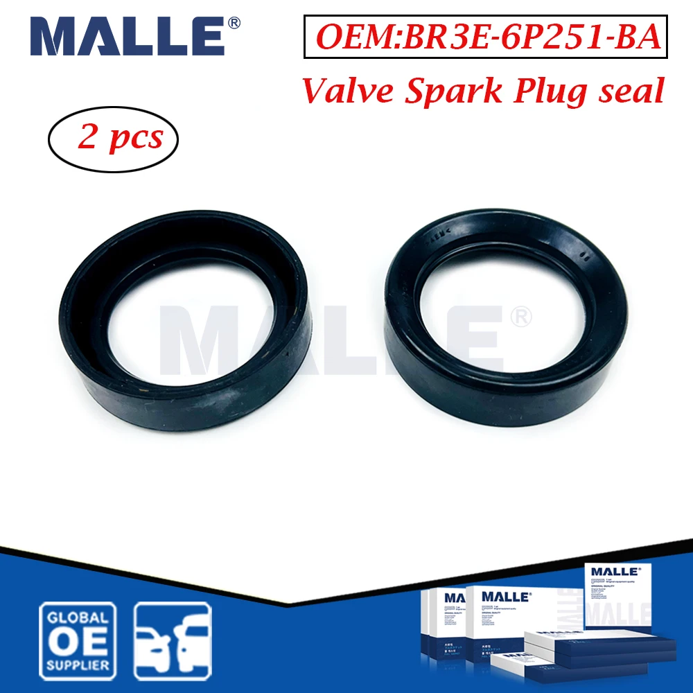 Valve Spark Plug Seal BR3E6P251BA For Ford  Focus Edge 2.0T Mustang 2.3 5.0 Car Accessories BR3E-6P251-BA Sealant Valve Oil Seal