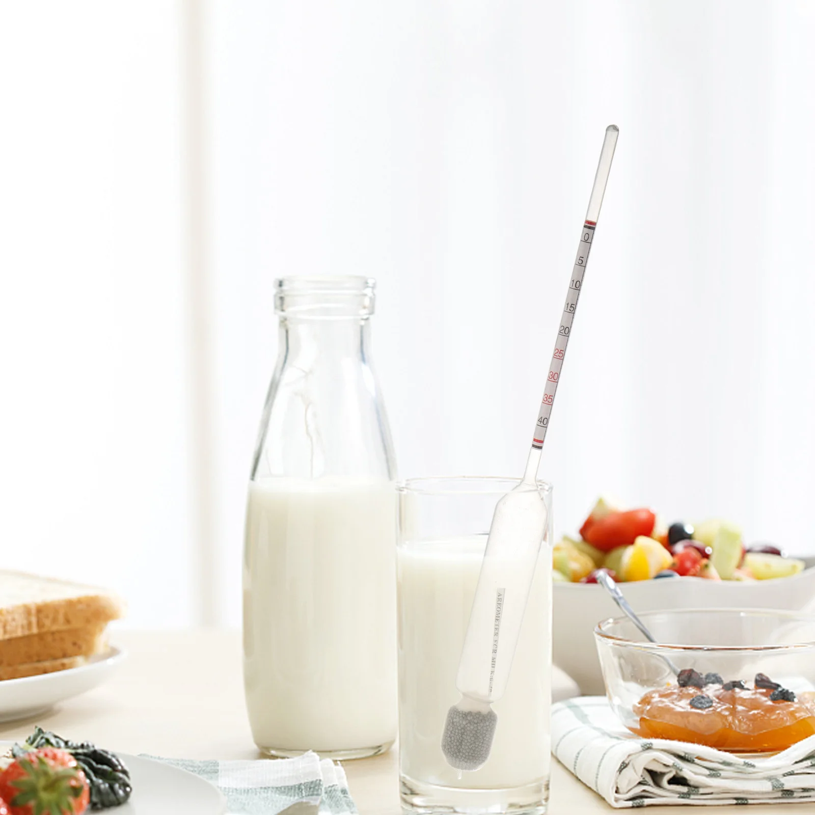 

2Pcs Lab Density Meter Reliable Milk Lactometer for Dairy Processing Quality Control Testing Instrument Hydrometer