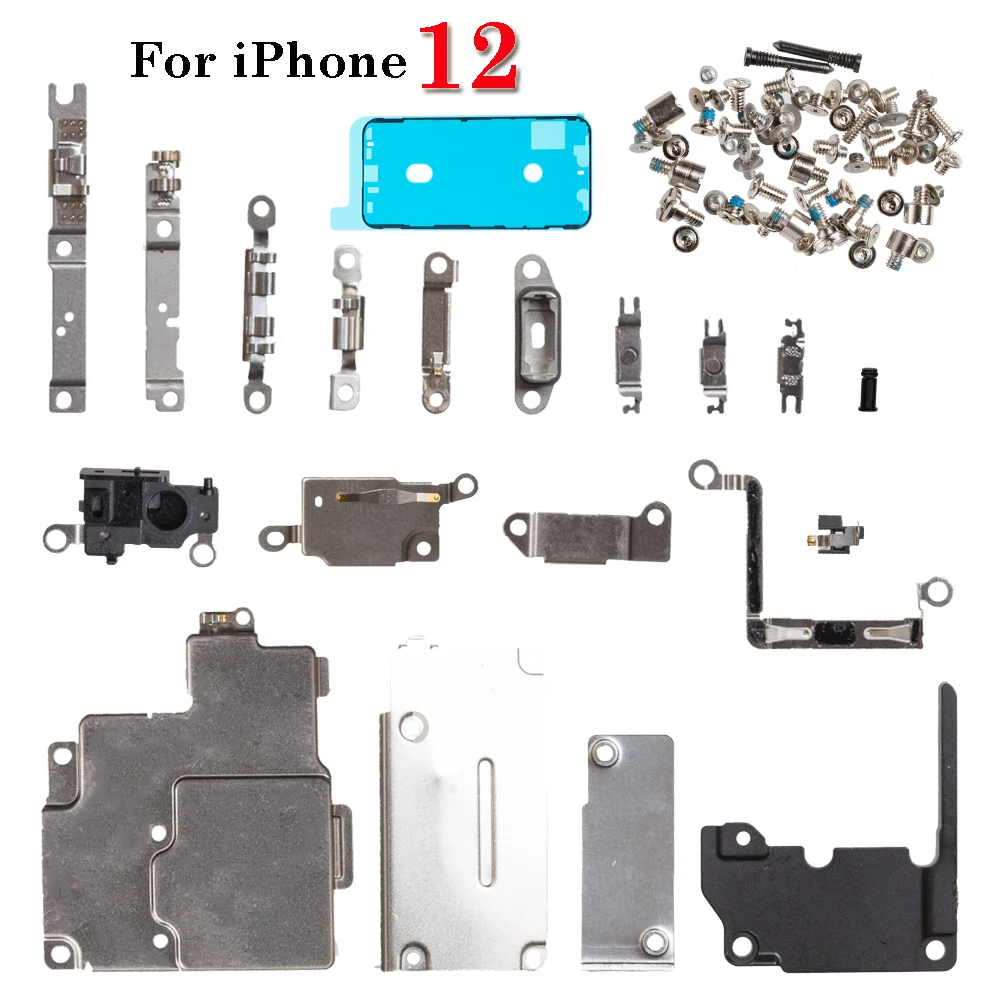 1set Full Inside Small Metal Parts Shield Plate Set Kit Holder Bracket For iPhone 6s 7 8 XS XR XS 11 12 13 14 15 Pro Max Plus