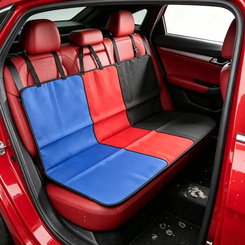 Waterproof Pet Car Seat Cover Protector Mat, Safe Travel Rear Back Seat Cushion, Auto Safety Cover for Dogs & Cats