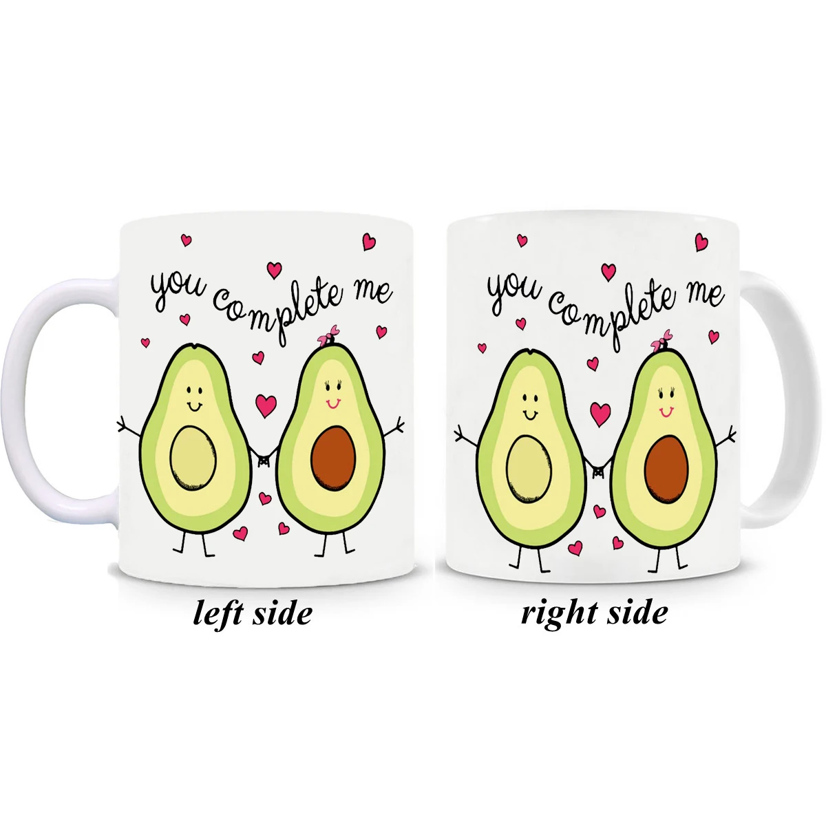 Funny Avocado Coffee Mugs for Girlfriend and Wife Kawaii Avocados Cups, Home Decal, Milk Drinkware, Teaware Tableware, Valentin