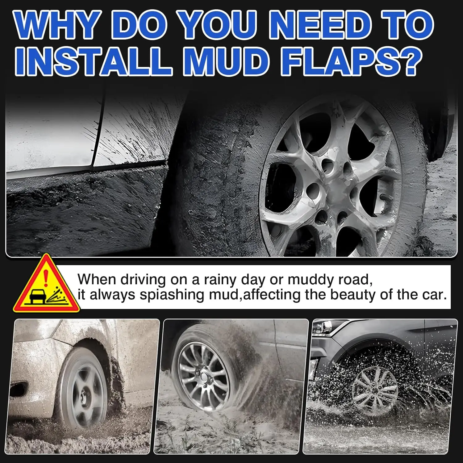 Mud Flaps For Ford Ranger US Version 2024-2026 Mudflap Fender Flares Splash Guards 4PCS Car Mudguards Exterior Accessories view 3