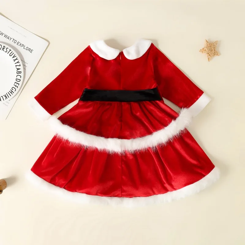 Children's Christmas Girl Dresses Cute Gingerbread Man Princess Styles Warm Holiday Dresses That Let Girls Glow During Christmas