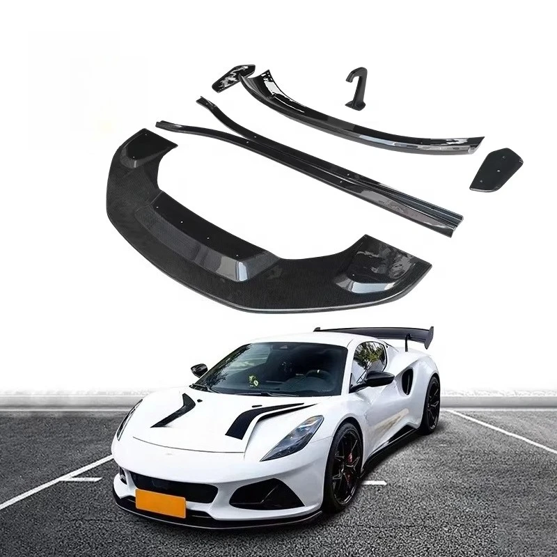 For GT4 Style Bodykit Dry Carbon Fiber New Condition Front Lip Side Skirts Rear Spoiler  Bumper Cut-Outs