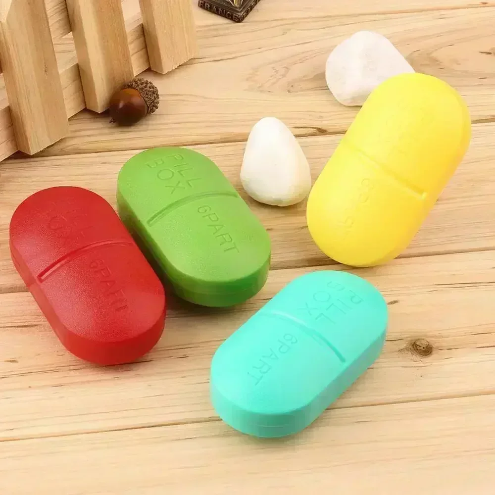 

1pc Pill Cases Portable Travel 4/6-Slot Medical Pill Box Holder Medicine Case Drug Storage New Compartment Travel Pill Box