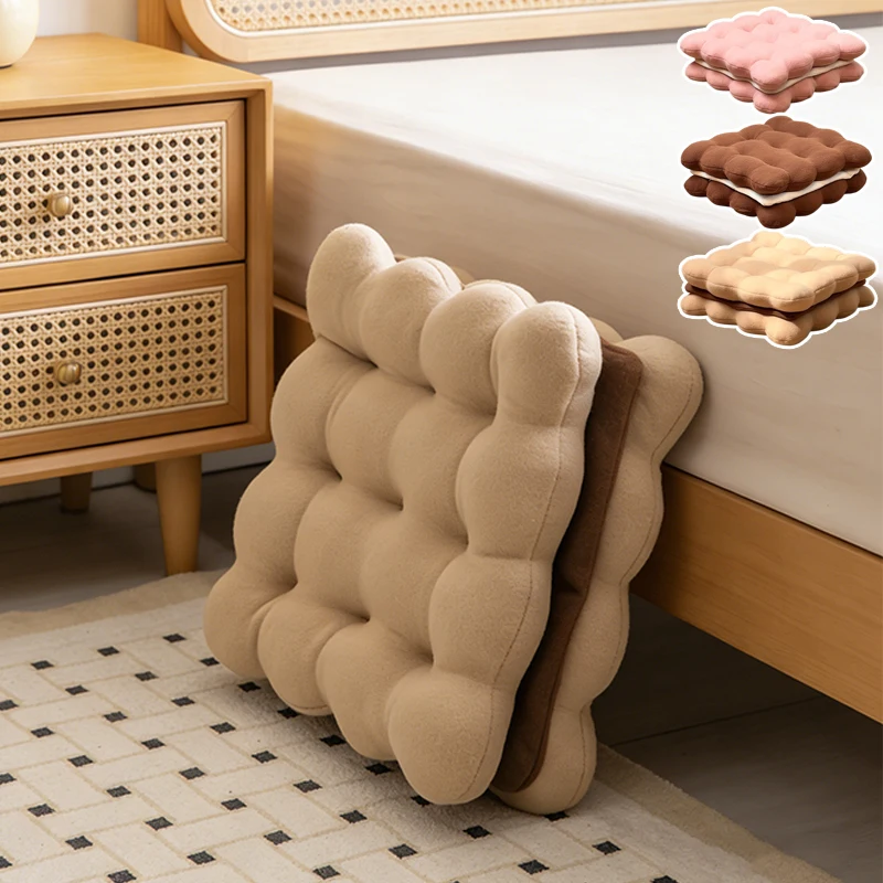 

Square Sandwich Biscuit Cushion Soft Rebound Wave Edge Dining Cushion Living Room Balcony Pillow Cushion Multi-color Optional