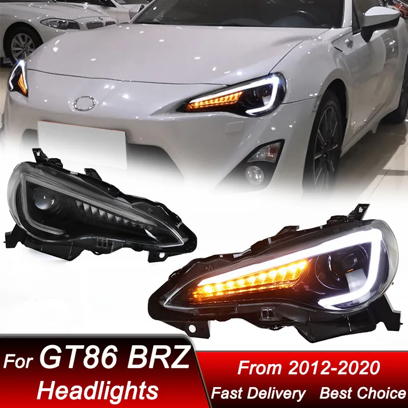 

Pop Car Styling Headlights For SUBARU BRZ Toyota GT86 2012-2020 Full LED Head Lamp Assembly Upgrade Projector Lens Accessories K