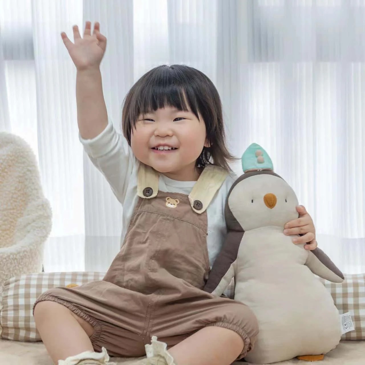 ins Nordic style little penguin doll linen comfort doll baby sleeping doll birthday gift