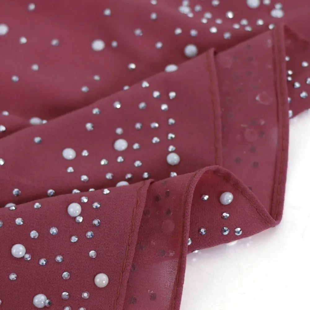 

Мусульманский головной платок 180*70 см, пылезащитный, солнцезащитный, исламский тюрбан, повязка на голову, ветрозащитный, украшенный бусинами, для вечеринок