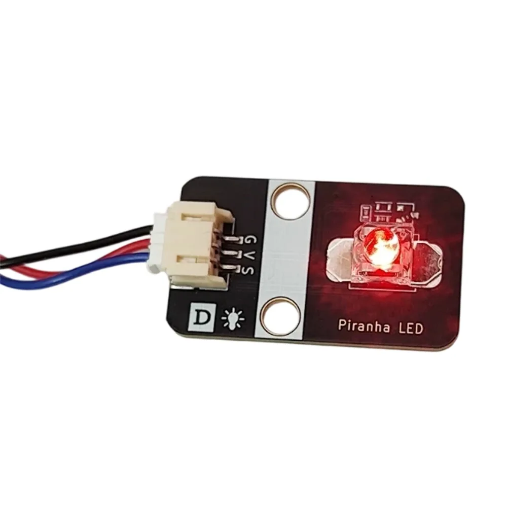 High Luminous Red Digital Piranha LED Module PH2.0 Interface, Removable Building Block Shell Lego Compatible, Digital Indicator