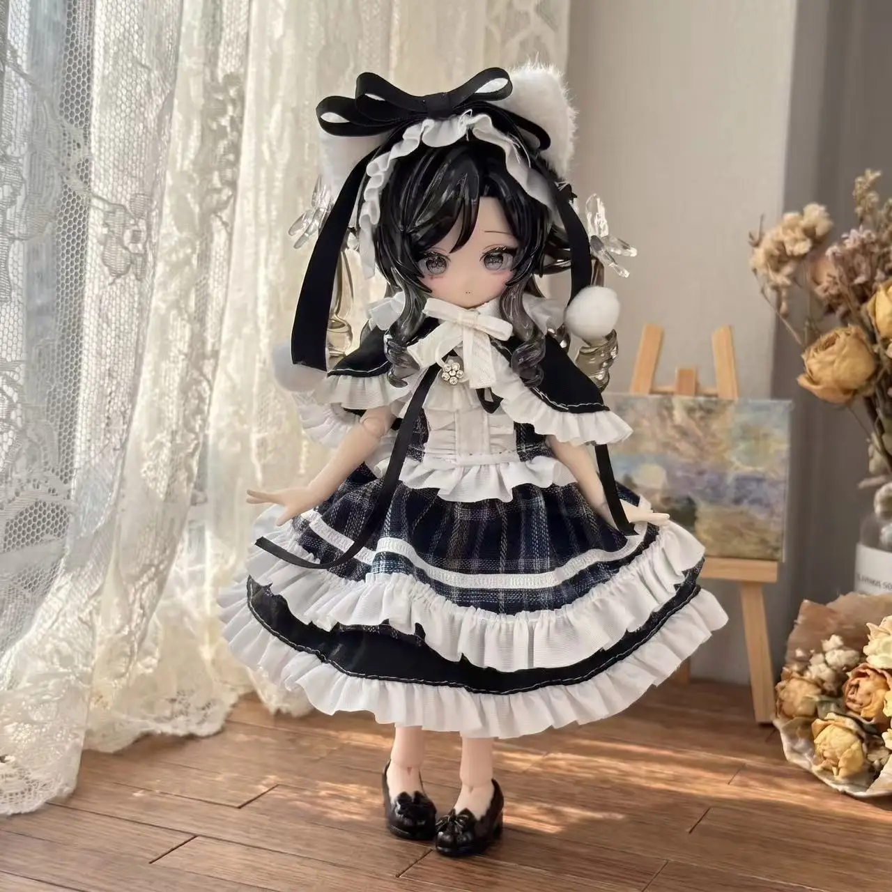 1/8 1/12 Doll Clothes Parts Japanese-style Cute Lolita Princess Dress/Spice Girl Clothing Set For 11-17cm OB11 BJD Doll Dress Up